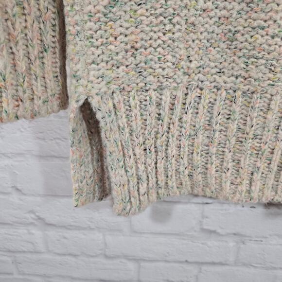 M Ruby Moon Cream Colorful Confetti Wool Blend Chunky Knit Tunic Sweater Size M - Picture 4 of 10